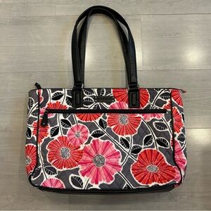 Vera Bradley Travel Laptop Organizer Bag in Cherry Blossom 18" x 12" x 5"